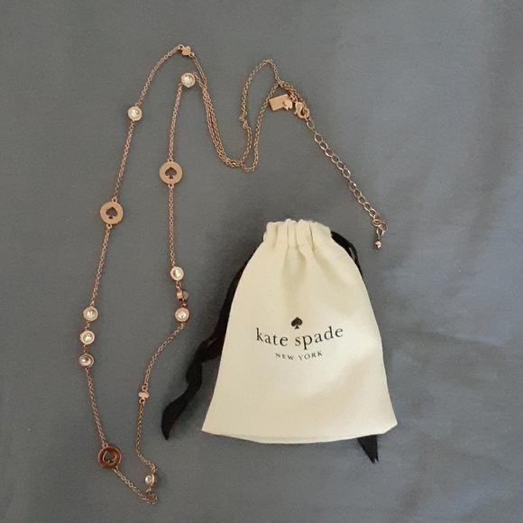 Sold*NWOT Kate Spade rose gold necklace - Picture 1 of 4